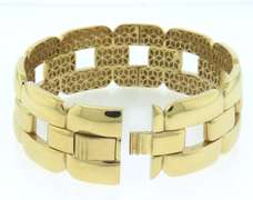 Handsome Handmade Italian 14k Gold Chain Bracelet
