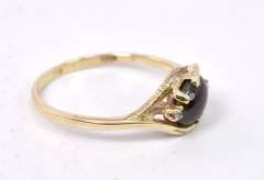 Brown Star Sapphire Ring in Gold