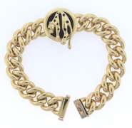 Incredible Black Onyx Curb Link Bracelet