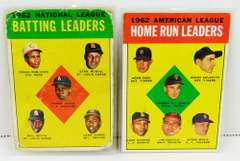 2 Topps 1962 Batting & Home Run Leaders Baseball Cards
