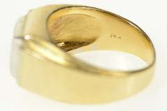 14K Yellow Gold 0.21 Ctw Squared Men's Diamond Wedding Ring