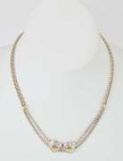 Sterling Silver Heart Necklace With Gold Plated Hearts.