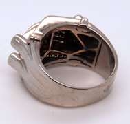 MEN'S 14K WHITE GOLD DIAMOND RING