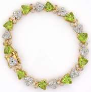 Darling Peridot & White Topaz Bracelet in Vermeil