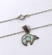 Sterling Silver Bear Pendant on Chain Necklace