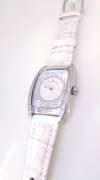 Officina Del Tempo Elegant Women’s Watch with 84 Natural Diamond white Leather Made in Italy