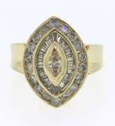 Dazzling Marquise Diamond w Double Diamond Halo Ring