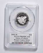 PR69DCAM 2005-W $50 Statue Of Liberty 1/2 Oz .999 Fine Platinum - PCGS