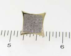 Sparkling 10kt Square Diamond Earrings