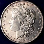 1896 Morgan Silver Dollar, BU.