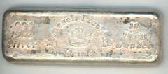 Vintage Monarch HAND POURED 10 Troy Oz .999 Fine Silver Bar
