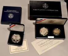 1991-5 WW 11 2 Piece Proof Set  & Medal Of Honor Proof Silver Dollar2011