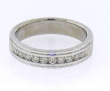 Handsome Gents' 14kt WG Channel Set Diamond Handsome Gents' 14kt WG Channel Set Diamond RingRing