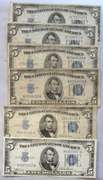2 Each 1934 A C D Series $5 Silver Certificates