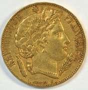 Real nice 1851-A French Republic 20 Francs Gold Piece
