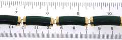 Pleasing Yellow Gold Malchite Link Bracelet