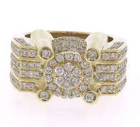 Striking +2ctw Diamond Men's Ring in 10kt
