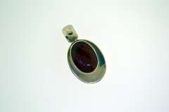 Mexico Sterling Silver Amber Pendant