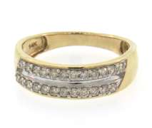 Great 3 Ring Wedding Set in 14kt Yellow Gold