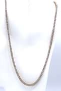 High Quality Yellow Gold 7.48ctw Diamond Tennis Necklace
