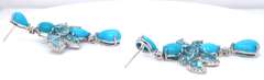 Eyecatching 18kt Turquoise and Aquamarine Dangle Earrings