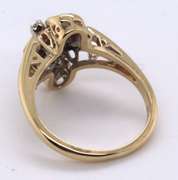 Gorgeous Yellow Gold Diamond Bypass Ring