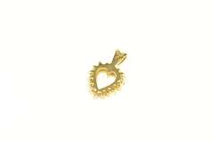 14K Yellow Gold 0.25 Ctw Diamond Classic Heart Love Symbol Pendant