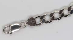 Sterling Silver Curn Link Men's Bracelet