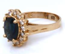 Charming Sapphire and Diamond Cocktail Ring