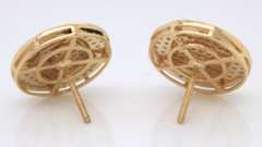 Glowing Yellow Gold Diamond Earrings