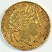 Real nice 1851-A French Republic 20 Francs Gold Piece