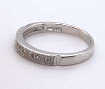 Sterling Silver Anniversary Band Ring with Channel Set Cubic Zirconia