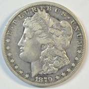 Rare handsome 1879-CC Morgan Silver Dollar in VF