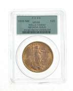 MS66 1908 NM $20 St-Gaudens Gold Double Eagle Wells Fargo NV Gold PCGS