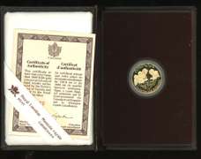 1990 Superb Gem Proof Canada $100 Gold Piece in box w/ cert