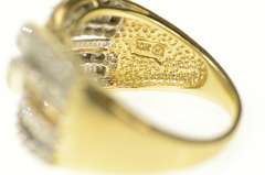 10K Yellow Gold 1.73 Ctw Baguette Diamond Criss Cross Band Ring