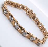 LADIES 14K YELLOW GOLD DIAMOND BRACELET