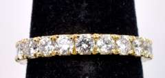 Beautiful Ladies Eternity Diamond Ring in 14K Yellow Gold