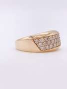 Pave Diamond14kt Solid Yellow Gold Ring