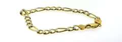Nice Gold Plated Sterling Silver Figaro Chain Bracelet