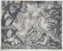PAUL CEZANNE LES LUTTEURS AMOUREUX 1885