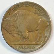 Key date 1915-S Buffalo Nickel in VF