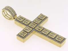 Statement 10kt Diamond Cross Pendant