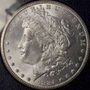 1884-CC GSA Hoard Uncirculated Morgan Silver Dollar.