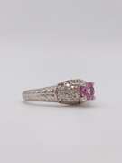 14kt Gold, Pink Sapphire & Diamond Ring