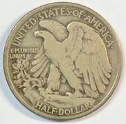 Very scarce 1919-D Walking Liberty Half Dollar in VF