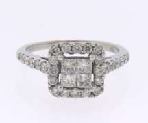 Stunning 14kt WG Diamond Invisible Set Halo Ring