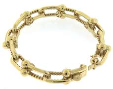 Original Handmade Italian 14k Gold Chain Bracelet
