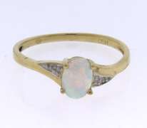 Favorite Set of 1.03ct Opal Stud, Ring and Necklace