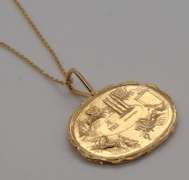 Beautiful Greco Roman Chariot Pendant on Chain